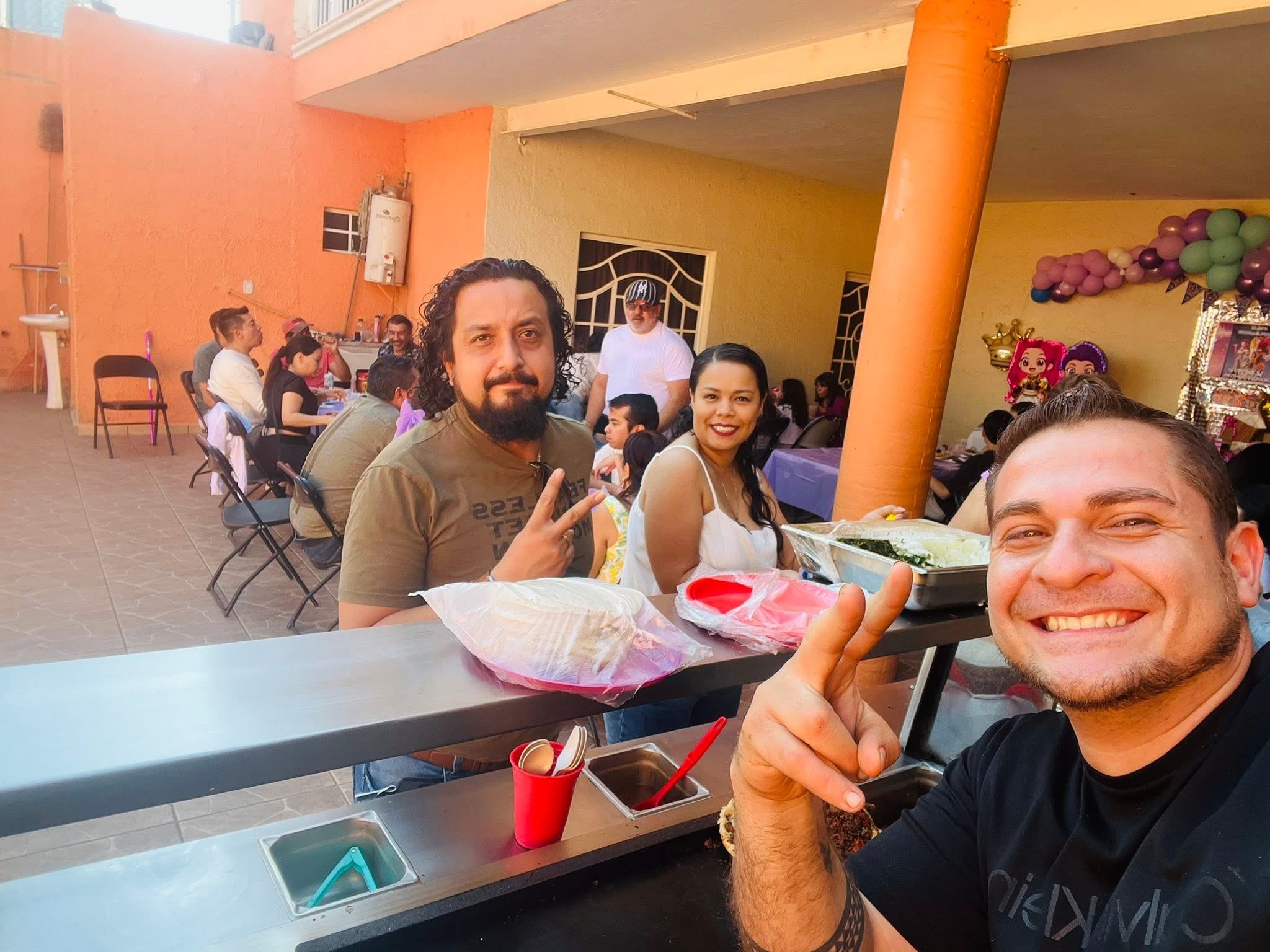 Preparando taquiza en vivo con auténtico sazón